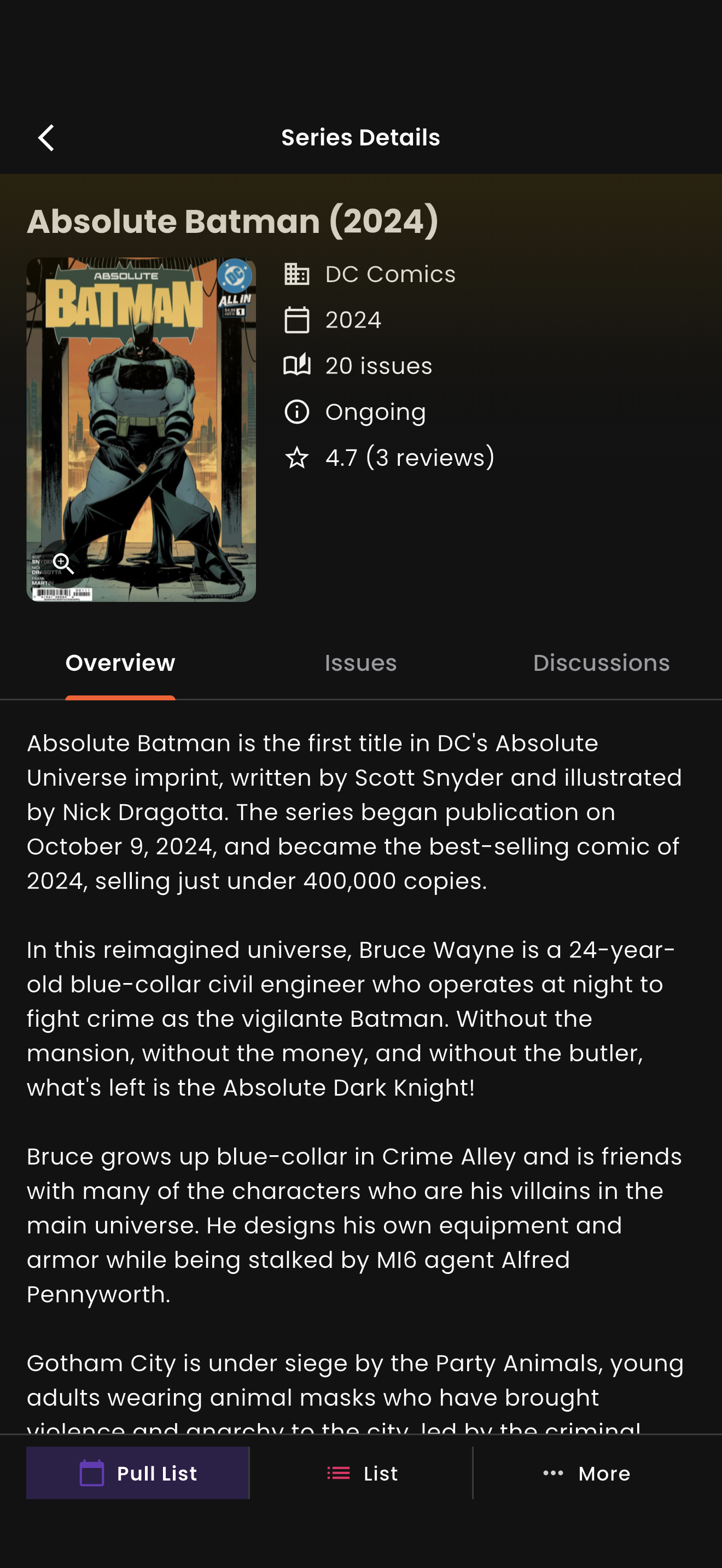 VerseDB mobile app - Series screen