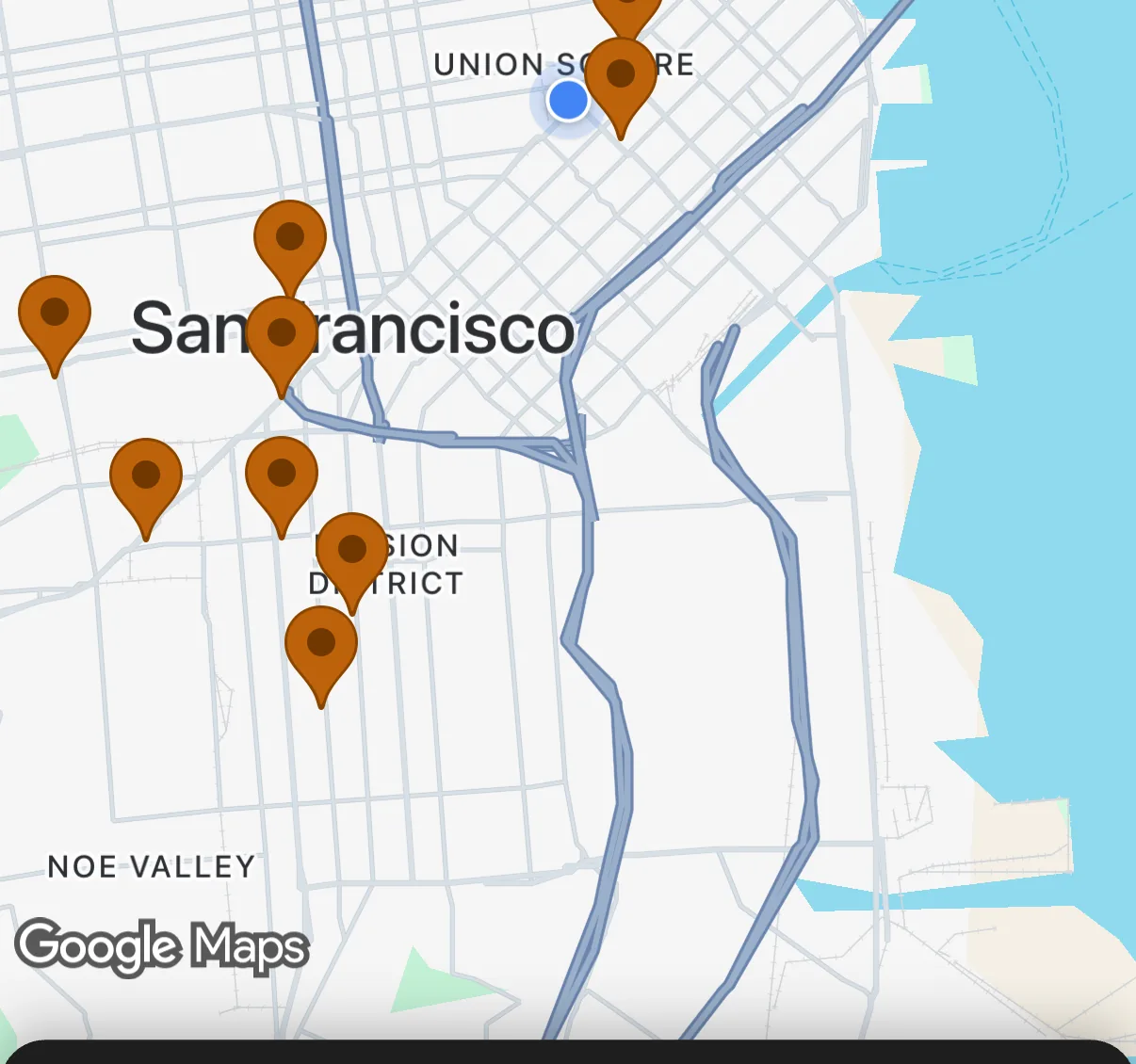 VerseDB mobile app: Comic shop locator map